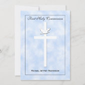 Eerste communie uitnodiging voor jongens (Voorkant)