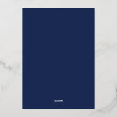 Eerste Communie uitnodigingen Navy Blauw & Echt Go (Achterkant)