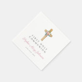 Eerste communie van de moderne Floral Cross Servet (Hoek)