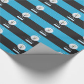 Eerste communie van kleinzoon, blauwe beker cadeaupapier (Hoek)