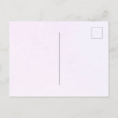 Eerste Communie violette bloemen groen kruis Uitnodiging Briefkaart (Achterkant)