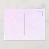 Eerste Communie violette paarse bloemen cross meis Uitnodiging Briefkaart (Achterkant)