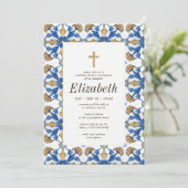 Eerste Communie voor haar mediterrane Tegels Kaart (Staand voorkant)