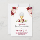 Eerste Communie waterverf Bloemen Decor Kaart (Voorkant)