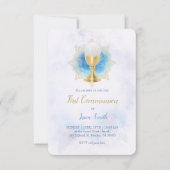 Eerste Communie waterverf marmer Kaart (Voorkant)