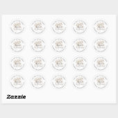 Eerste Communie Witte Strik Retouradreslabel Ronde Sticker (Vel)
