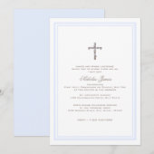 Eerste Communie Zacht Blauw En Bruin Kaart (Voorkant / Achterkant)