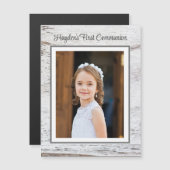 Eerste Communiedag! Aangepaste fotomagneet (Voorkant / Achterkant)