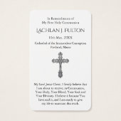 Eerste communiegebeden | Jongen & Meisje Visitekaartje (Achterkant)