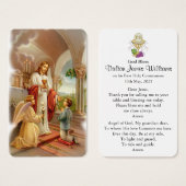 Eerste communiegebeden | Jongenscommunie 2 Visitekaartje (Voorkant /achterkant)