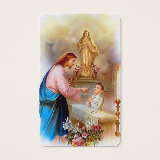 Eerste communiegebeden | Jongenscommunie 4 Visitekaartje (Voorkant)