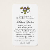 Eerste communiegebeden | meisje 1 visitekaartje (Achterkant)