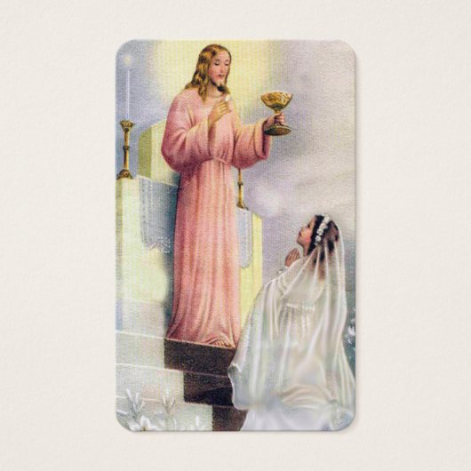 Eerste communiegebeden |  meisje 1 visitekaartje (Voorkant)