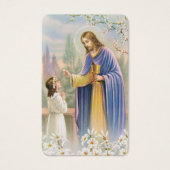 Eerste communiegebeden | Meisje Communion 1 Visitekaartjes (Voorkant)