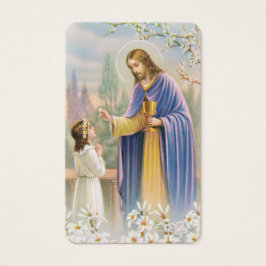 Eerste communiegebeden | Meisje Communion 1 Visitekaartjes