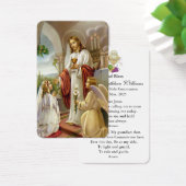 Eerste communiegebeden | Meisje Communion 2 Visitekaartje (Bureau)