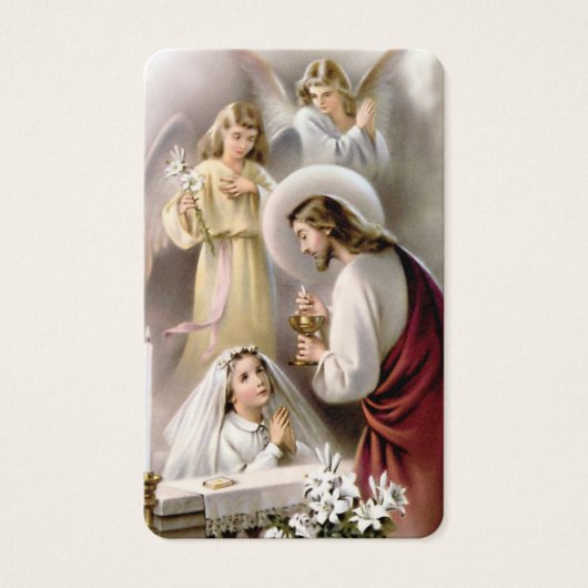Eerste communiegebeden | Meisje Communion 3 Visitekaartje (Voorkant)