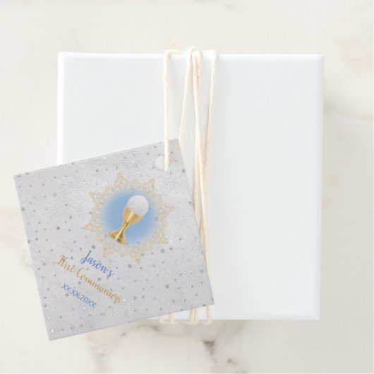 Eerste communiejongen bedankjes labels (In situ)