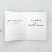 Eerste Communiekaart Eucharistie met Bloemen Kaart (Binnen)