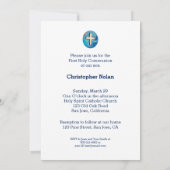 Eerste communieuitnodiging, voor Boy Kaart (Achterkant)