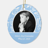 Eerste Communion Blue Photo Ornament (Links)