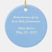 Eerste Communion Blue Photo Ornament (Achterkant)