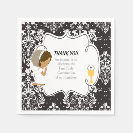 Eerste communiqué Afrikaanse Zwarte Damask Servet