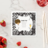 Eerste communiqué Afrikaanse Zwarte Damask Servet (Insitu)