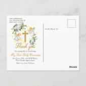 Eerste communiqué Angels Glitter Dank u Briefkaart (Achterkant)