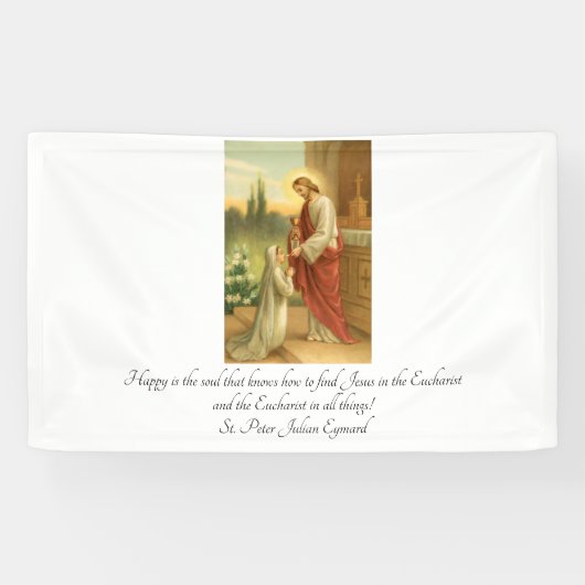 Eerste communiqué banner: Eucharistisch in alles Spandoek (Horizontaal)