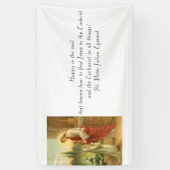 Eerste communiqué banner: Eucharistisch in alles Spandoek (Verticaal)