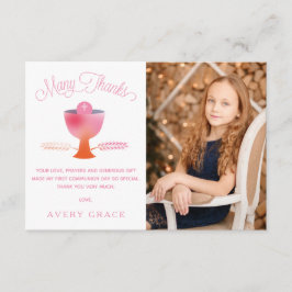 Eerste communiqué Bedankt, Gepersonaliseerd, eenvo Bedankkaart