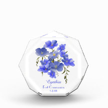 Eerste communiqué blauwe bloemen gepersonaliseerd