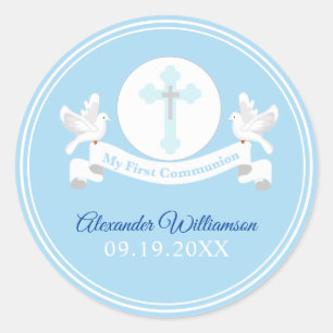 Eerste communiqué Blauwe Klassieke Sticker