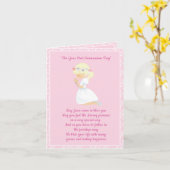 Eerste communiqué Blonde Girl Kaart (Gele Bloem)