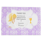 Eerste communiqué Blonde Hair Girl Groot Cadeauzakje (Achterkant)