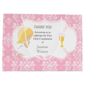 Eerste communiqué Blonde Hair Girl Groot Cadeauzakje (Achterkant)