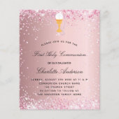 Eerste communiqué blush roze budgetuitnodiging (Voorkant)