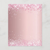 Eerste communiqué blush roze budgetuitnodiging flyer (Achterkant)