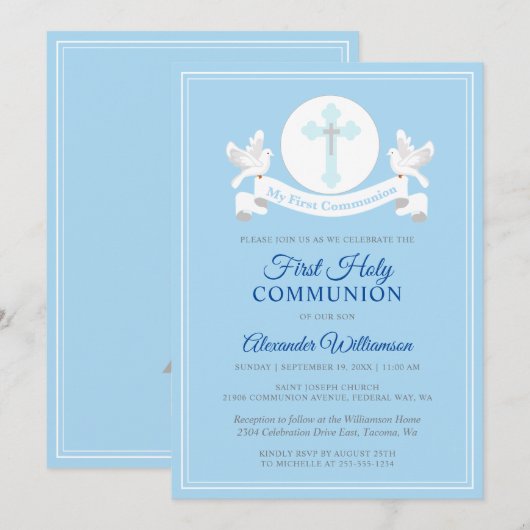 Eerste communiqué Boy Blue uitnodiging (Voorkant / Achterkant)