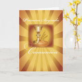 Eerste communiqué Chalice, Spaans, Gold Starburst Kaart (Gele Bloem)