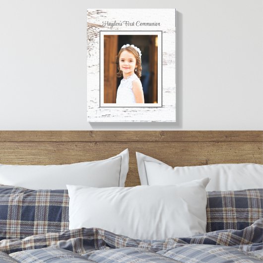 Eerste communiqué dag! Aangepaste fotocanvas Canvas Afdruk (Insitu (Slaapkamer))