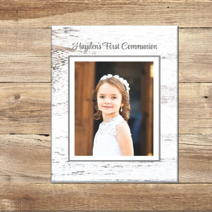 Eerste communiqué dag! Aangepaste fotocanvas Canvas Afdruk