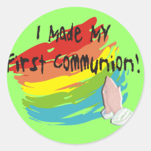 Eerste communiqué dag T-Hemden en Gifts Ronde Sticker