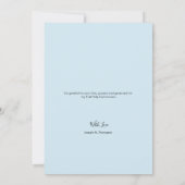 Eerste communiqué Dank je moderne blauwe jongen Bedankkaart (Achterkant)