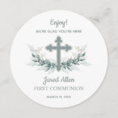 Eerste communiqué diner Bord Dank je wel Kaart (Voorkant)