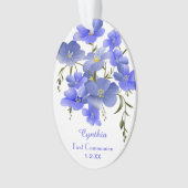 Eerste communiqué Elegant Floral gepersonaliseerd Ornament (voorkant)