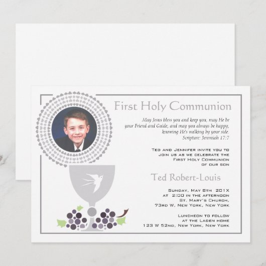 Eerste communiqué Foto-uitnodiging Kaart (Voorkant / Achterkant)