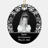 Eerste communiqué-fotoversiering keramisch ornament (Links)