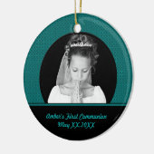 Eerste communiqué-fotoversiering keramisch ornament (Links)